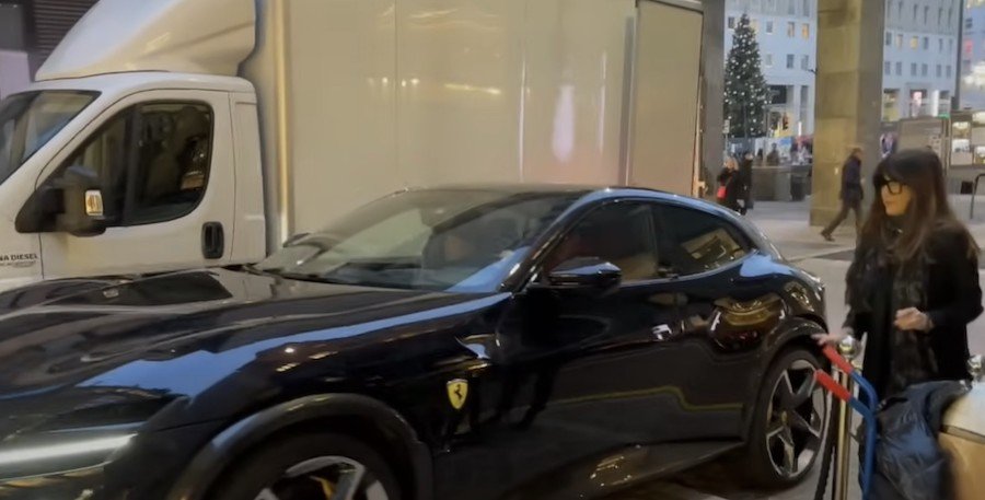 Zlatan Ibrahimovic Drives His Ferrari Purosangue to Luxury Store, Parks It on the Sidewalk