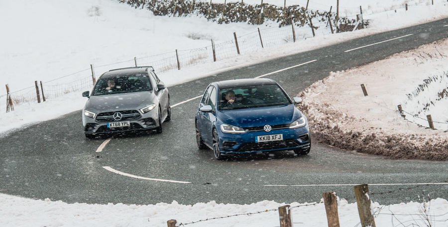 Hot hatchback twin test: Mercedes-AMG A35 vs Volkswagen Golf R