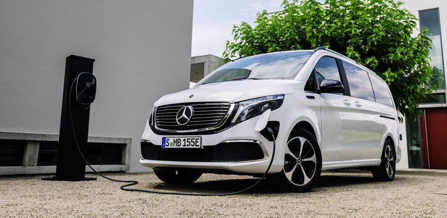 Mercedes EQV is an electric luxury van with 405 km of range