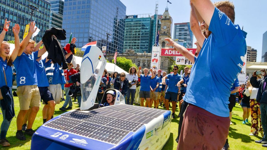 Belgian solar car team wins 3,000-km race through Australian outback