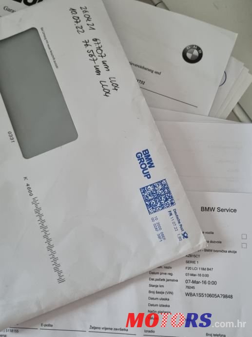 2016' BMW Serija 1 118D photo #3