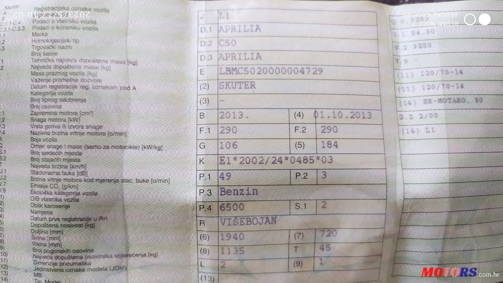 2013' Aprilia photo #3