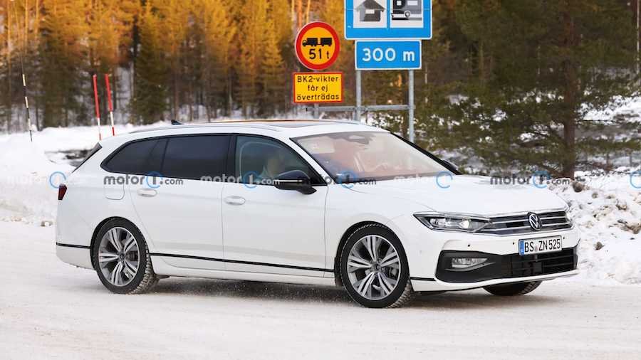 2024 Volkswagen Passat Wagon Spied Looking Long And Low In The Snow
