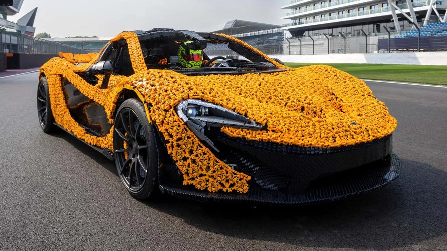 Watch Lando Norris Lap Silverstone in a McLaren P1 Made of Lego