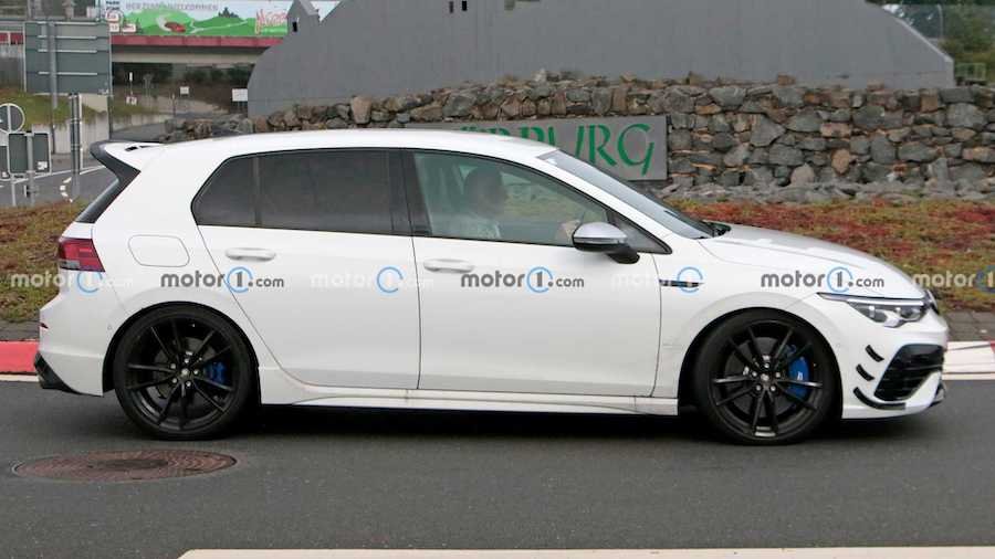 VW Golf R 20 Years Edition Spied Testing With Front Canards