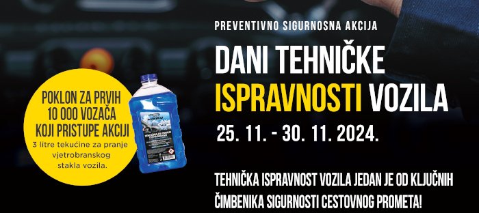 Dani tehničke ispravnosti vozila: Kontrolirajte besplatno svoje vozilo!