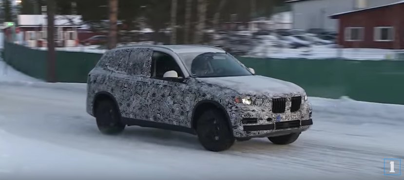 Future BMW X5 spied on video sliding in the snow