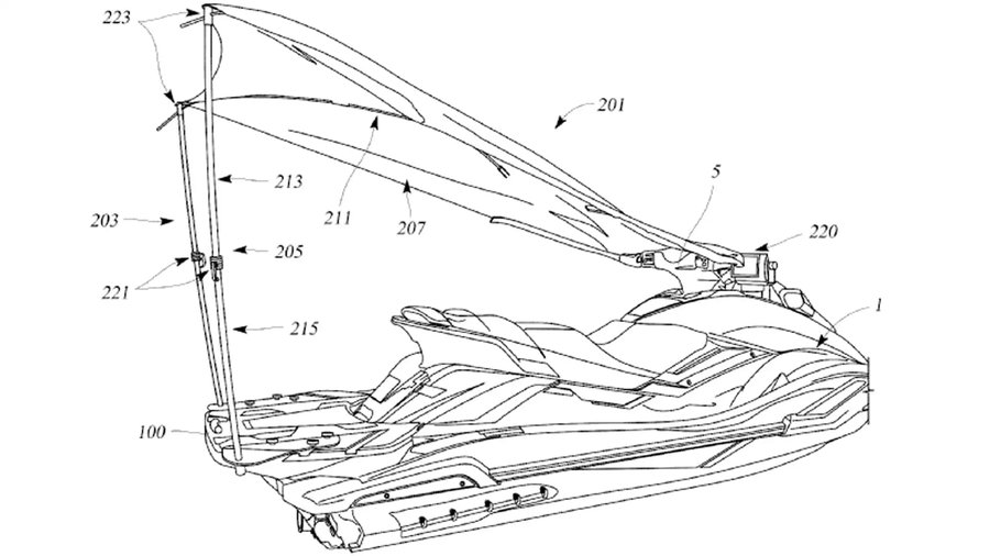 That's Some Serious Shade, Yamaha Patents a Sun Shade For Your PWC