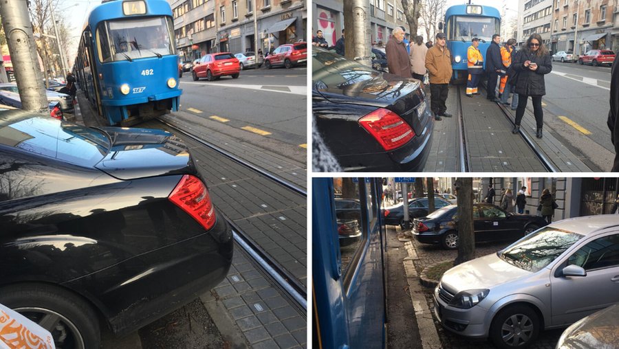 Mercedesom blokirao tramvaje, ljuti putnici čekali pola sata