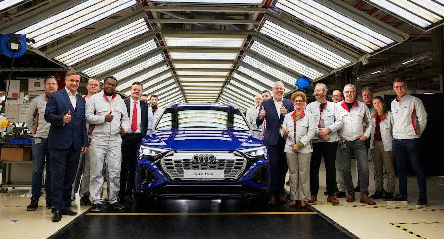 New Audi Q8 e-tron Kicks Off Series Production in Belgium, Priced at 74,400 Euros