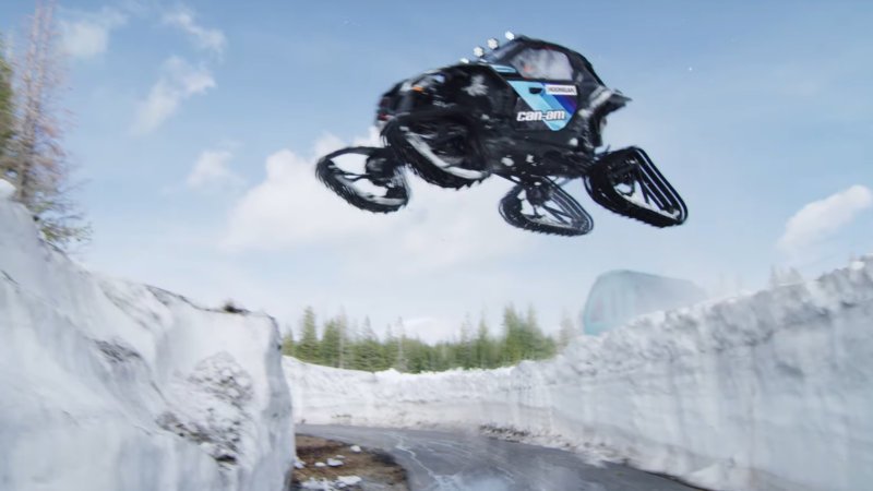 Watch Ken Block rip a tracked side-by-side all over a ski resort