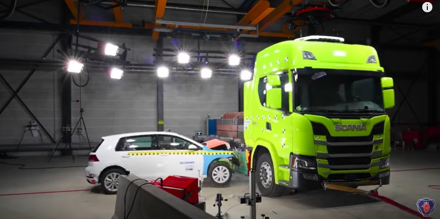 See Scania Sacrifice VW Golf In The Name Of EV Safety Research