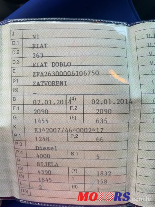 2014' Fiat Doblo 1,3 Jtd photo #4