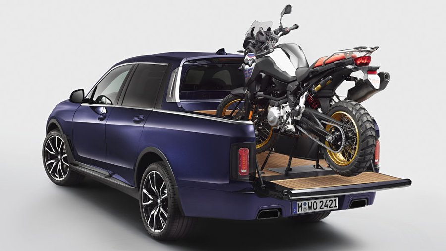 This BMW X7 pickup is the most opulent way to haul your motorcycle