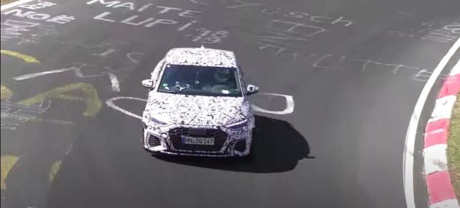 Next Gen Audi RS3 Sedan Caught Testing At The Nurburgring