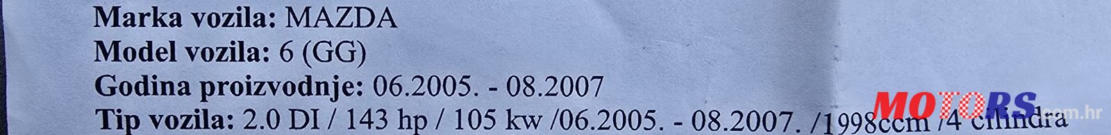 2007' Mazda 6 2,0 I photo #6