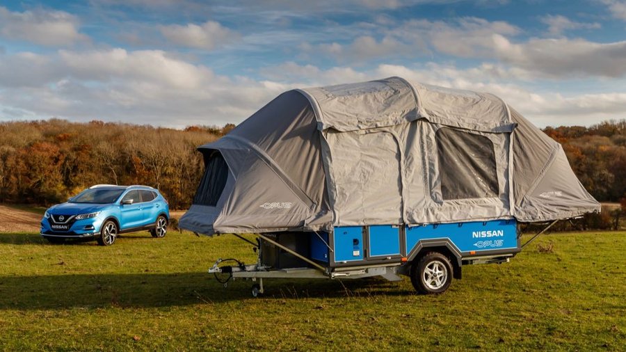 Old Nissan EV batteries power Opus camping trailer for a week