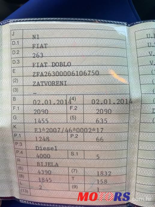 2014' Fiat Doblo 1,3 Jtd photo #2