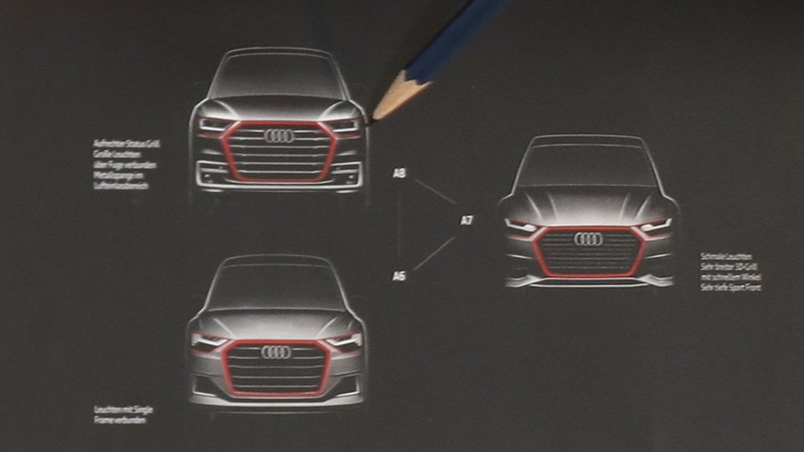 New Audi A8, A7, A6 official sketch reveals evolutionary design