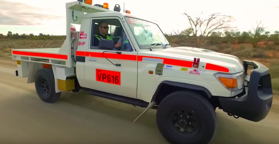 Toyota Land Cruiser converted to electric power for mining in Australia
