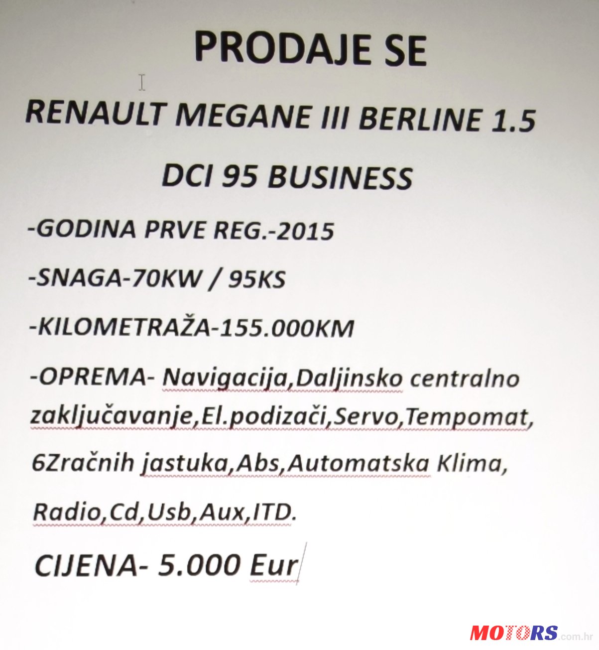 2015' Renault Megane photo #1