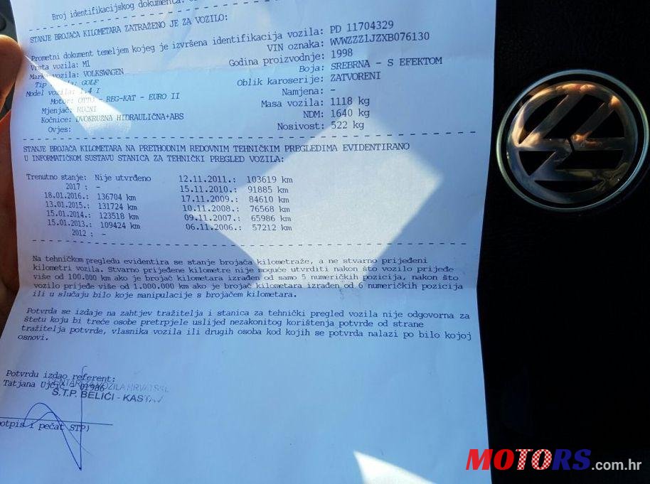 1998' Volkswagen Golf IV photo #1