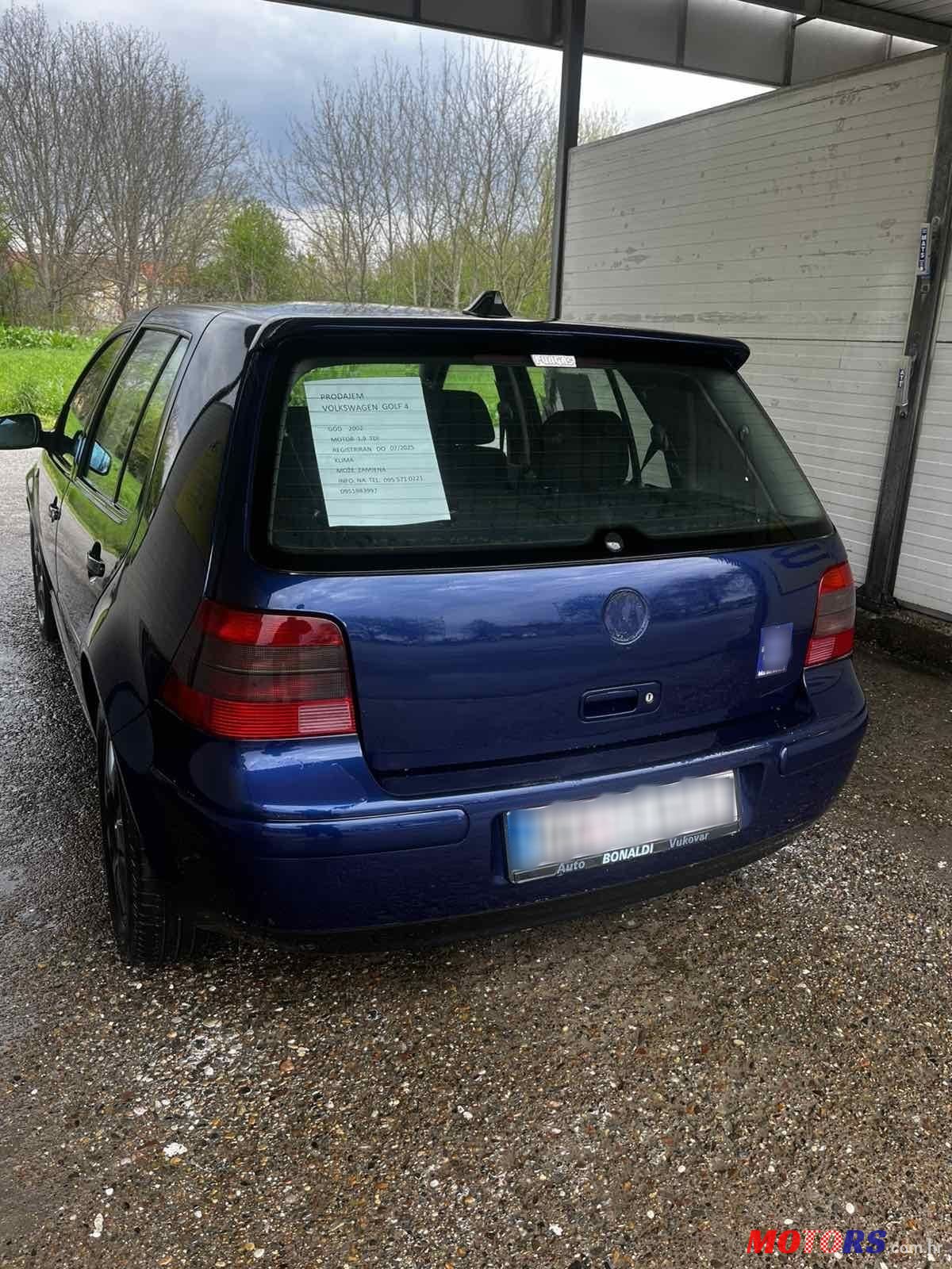 2002' Volkswagen Golf IV 1,9 Tdi photo #1