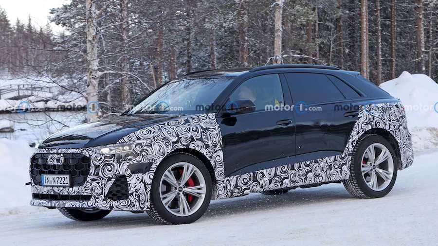 Catch 2024 Audi Q8 On The Move While Cold Testing In Scandinavia