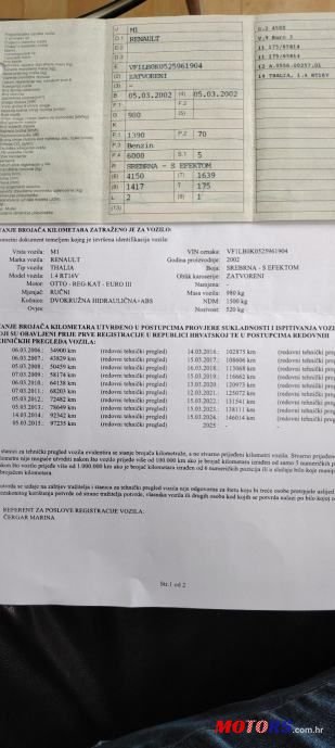 2002' Renault Thalia 1,4 16V photo #4
