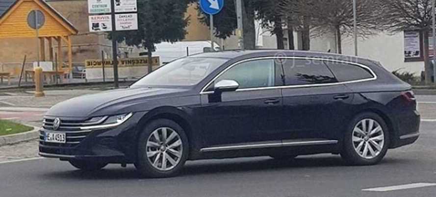 VW Arteon Wagon Spied In Traffic Flaunting Its Extra-Long Roof
